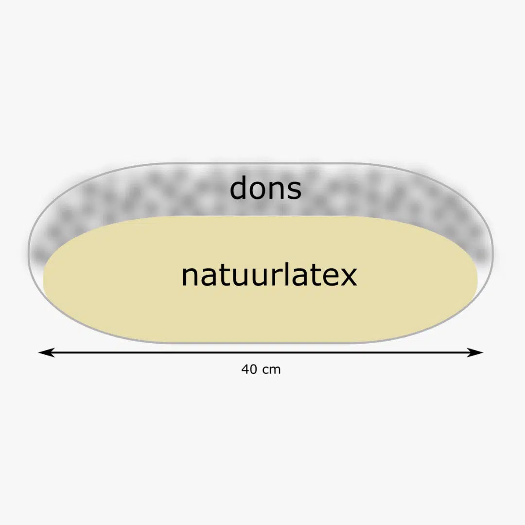 Eminent-hoofdkussen-doorsnede-TopSleep-Arnhem